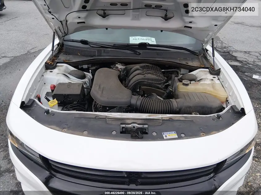 2019 DODGE CHARGER VIN 2C3CDXAG8KH734040 — фото 10