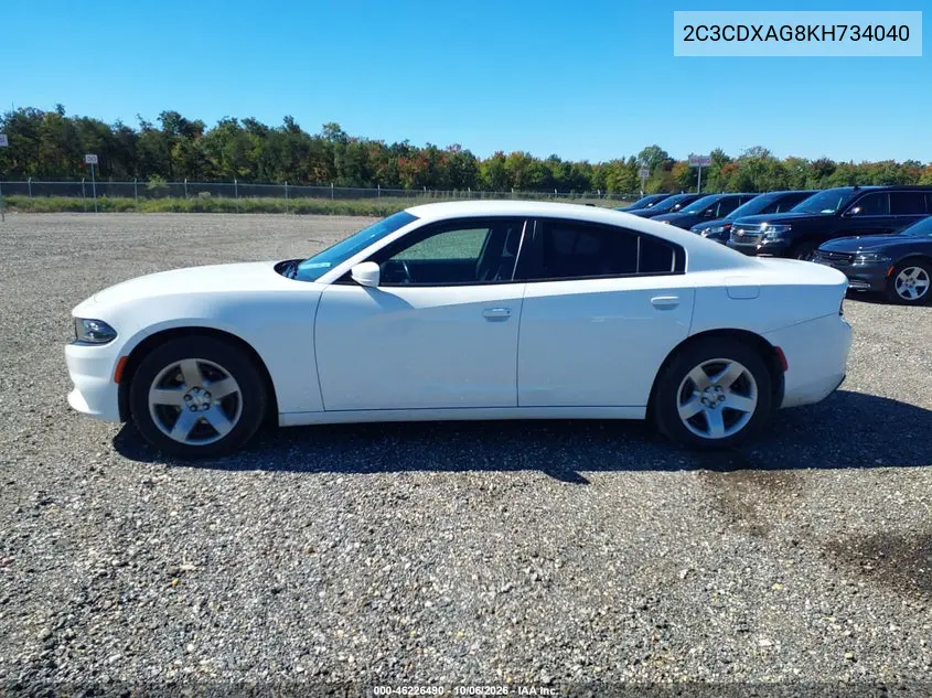 2019 DODGE CHARGER VIN 2C3CDXAG8KH734040 — фото 20