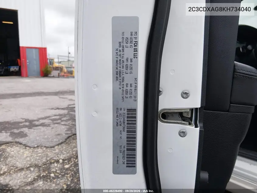 2019 DODGE CHARGER VIN 2C3CDXAG8KH734040 — фото 9