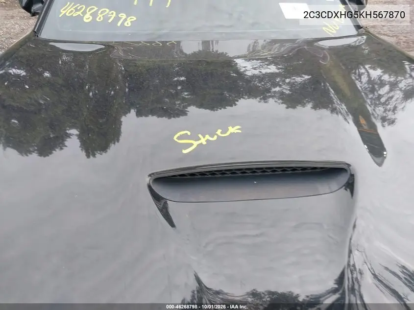 2019 DODGE CHARGER VIN 2C3CDXHG5KH567870 — фото 10