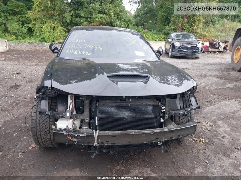 2019 DODGE CHARGER VIN 2C3CDXHG5KH567870 — фото 11