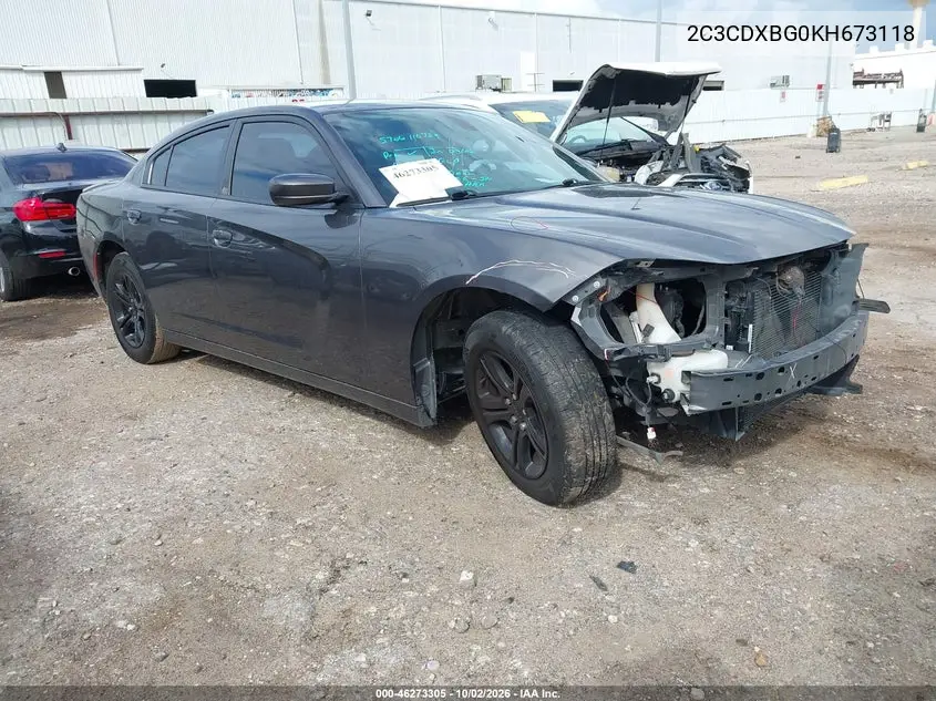 DODGE CHARGER 2019, VIN 2C3CDXBG0KH673118