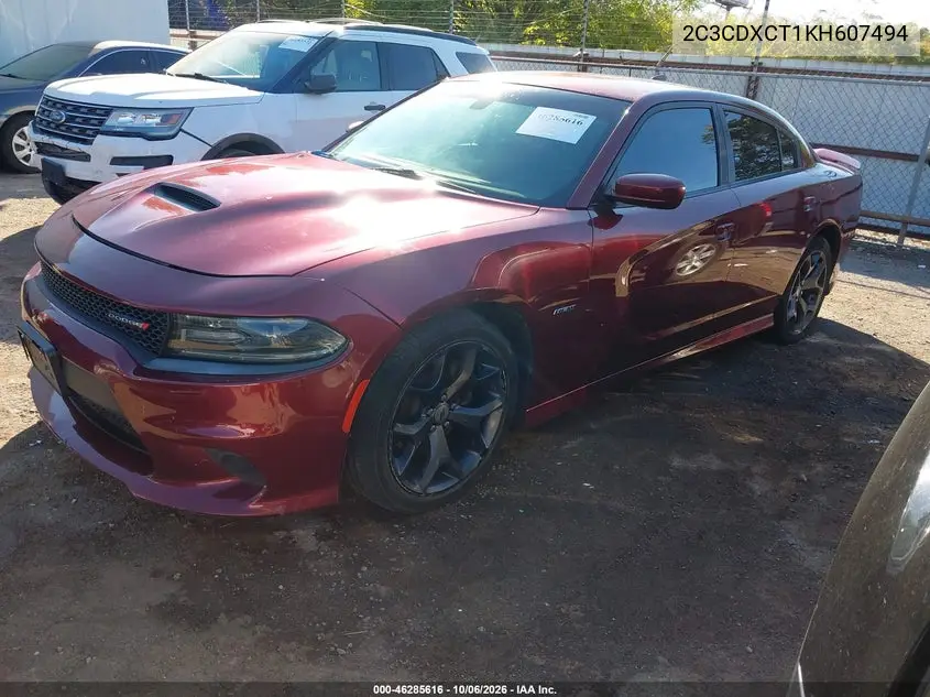 2019 DODGE CHARGER VIN 2C3CDXCT1KH607494 — фото 2