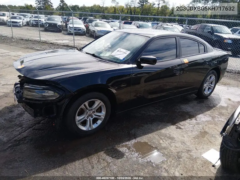 2019 DODGE CHARGER VIN 2C3CDXBG5KH717632 — фото 2