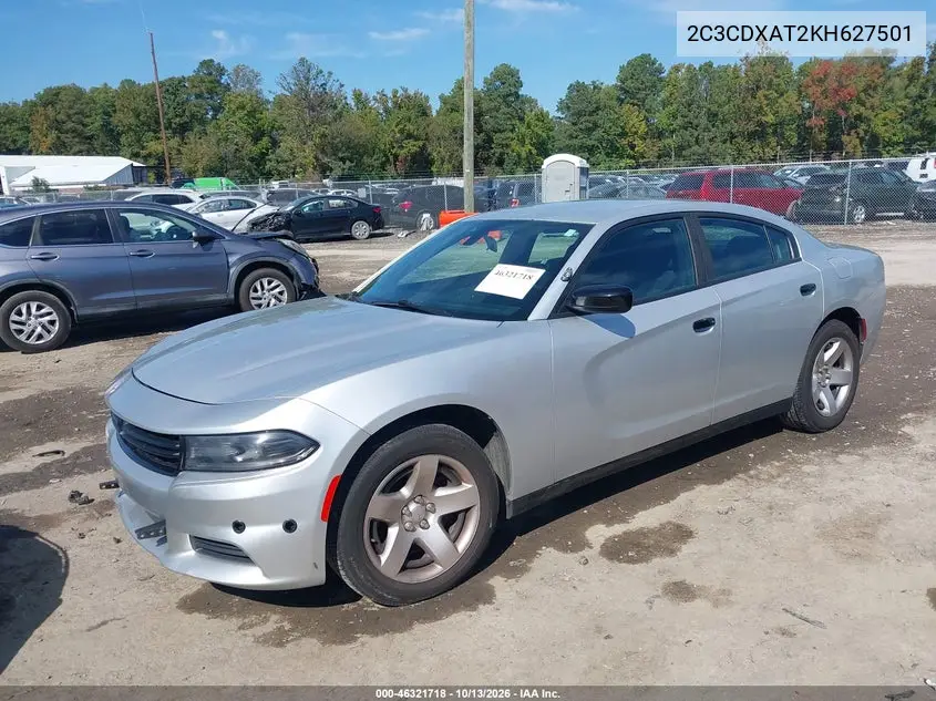 2019 DODGE CHARGER VIN 2C3CDXAT2KH627501 — фото 2