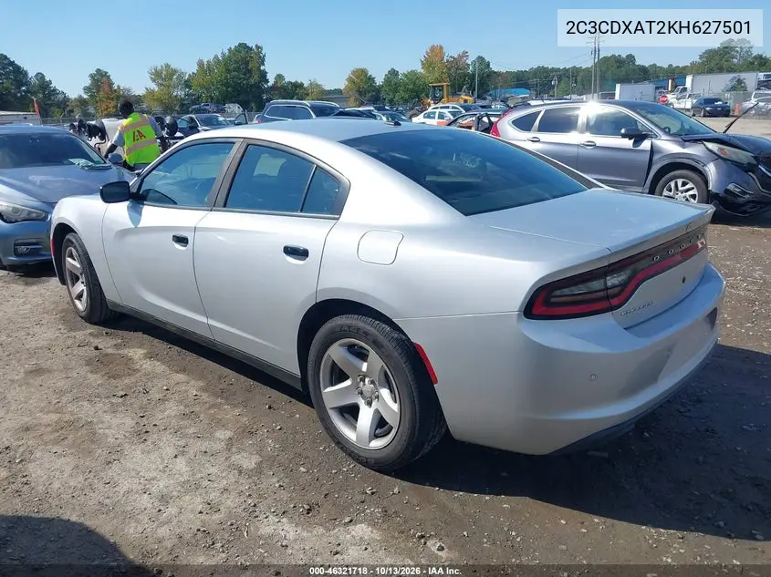 2019 DODGE CHARGER VIN 2C3CDXAT2KH627501 — фото 3