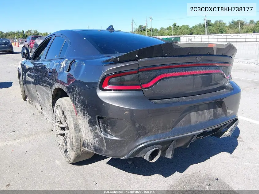 2019 DODGE CHARGER VIN 2C3CDXCT8KH738177 — фото 3
