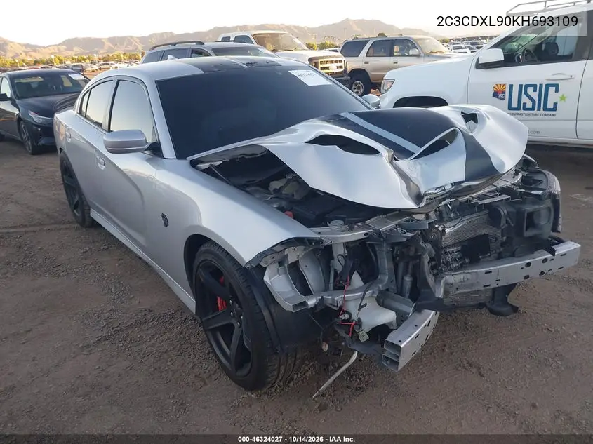 DODGE CHARGER 2019, VIN 2C3CDXL90KH693109