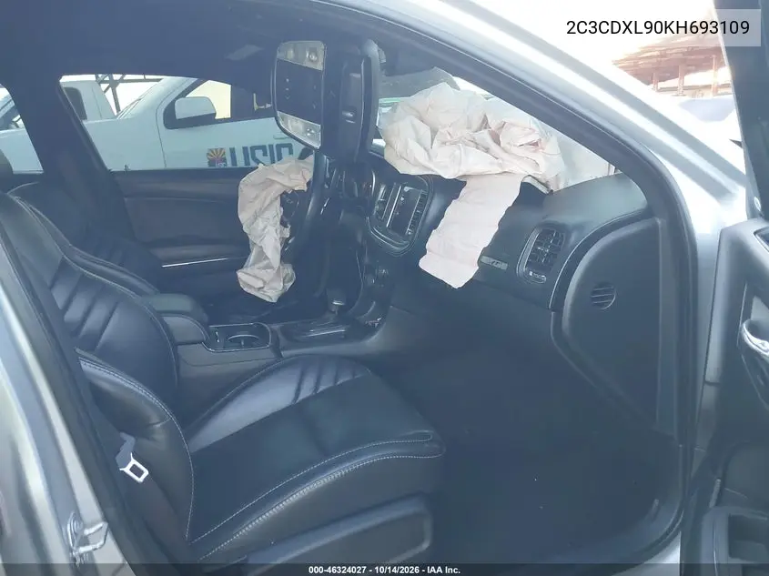 2019 DODGE CHARGER VIN 2C3CDXL90KH693109 — фото 5