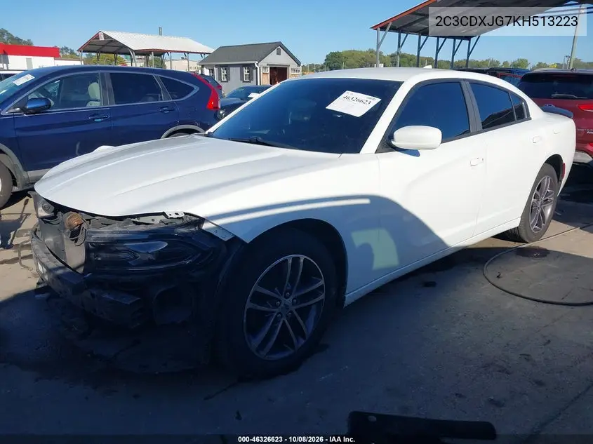2019 DODGE CHARGER VIN 2C3CDXJG7KH513223 — фото 2