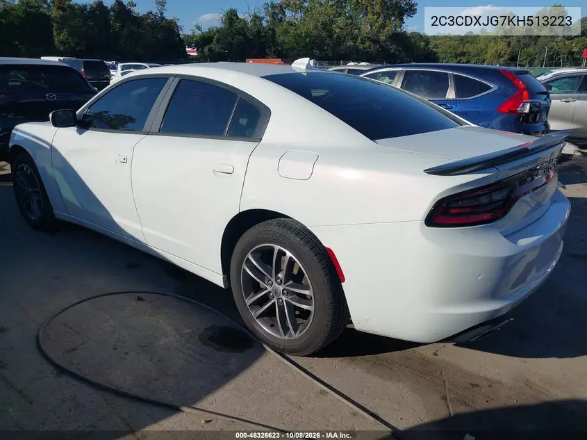 2019 DODGE CHARGER VIN 2C3CDXJG7KH513223 — фото 3