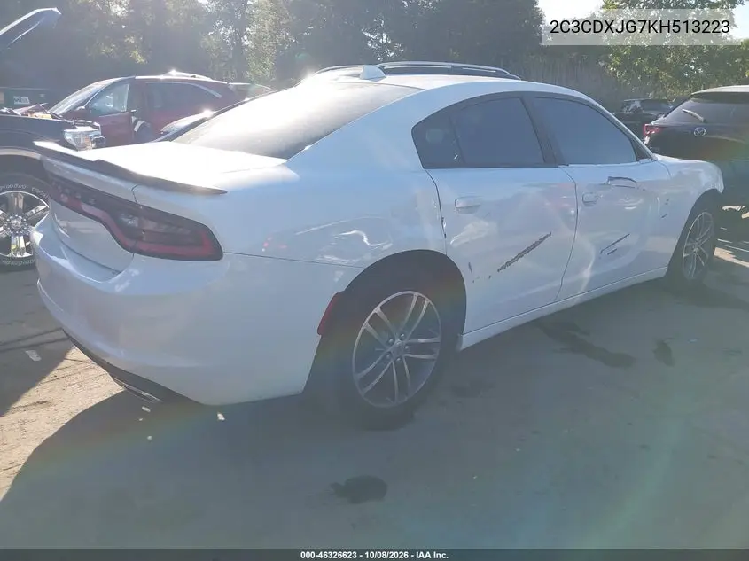 2019 DODGE CHARGER VIN 2C3CDXJG7KH513223 — фото 4