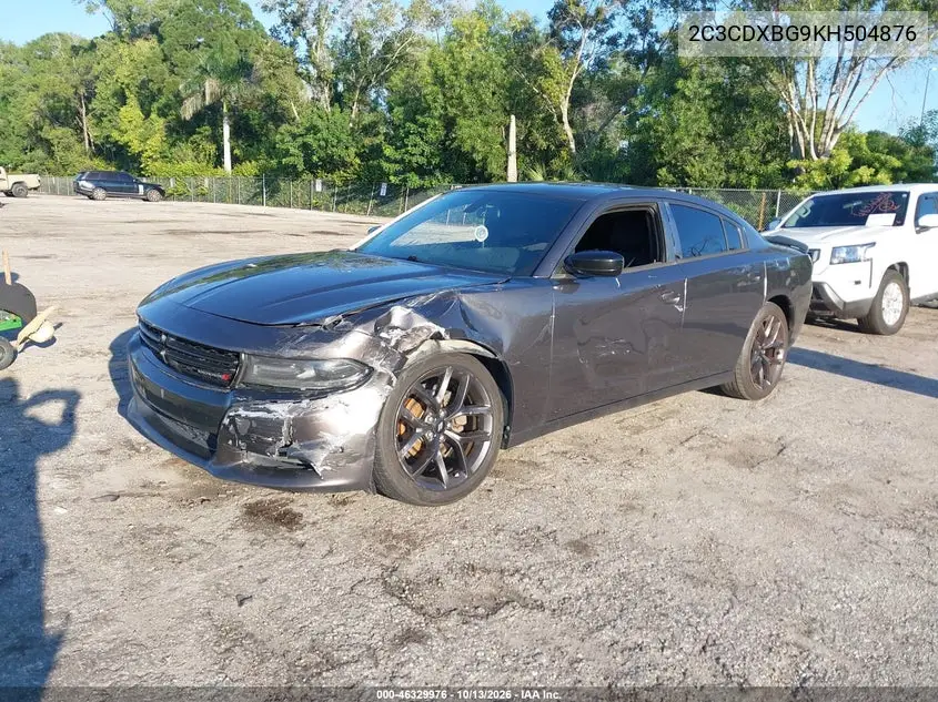 2019 DODGE CHARGER VIN 2C3CDXBG9KH504876 — фото 2