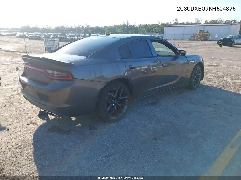 2019 DODGE CHARGER VIN 2C3CDXBG9KH504876 — фото 4