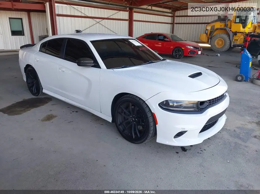 DODGE CHARGER 2019, VIN 2C3CDXGJ0KH600030
