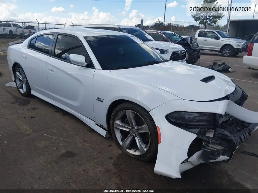 DODGE CHARGER 2019, VIN 2C3CDXGJ3KH662036
