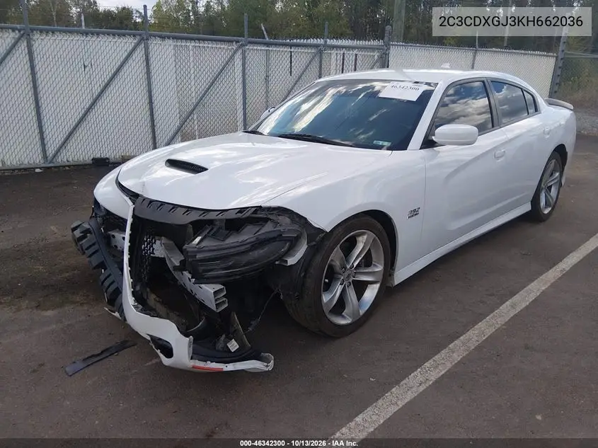 2019 DODGE CHARGER VIN 2C3CDXGJ3KH662036 — фото 2