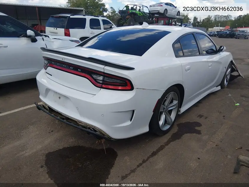 2019 DODGE CHARGER VIN 2C3CDXGJ3KH662036 — фото 4