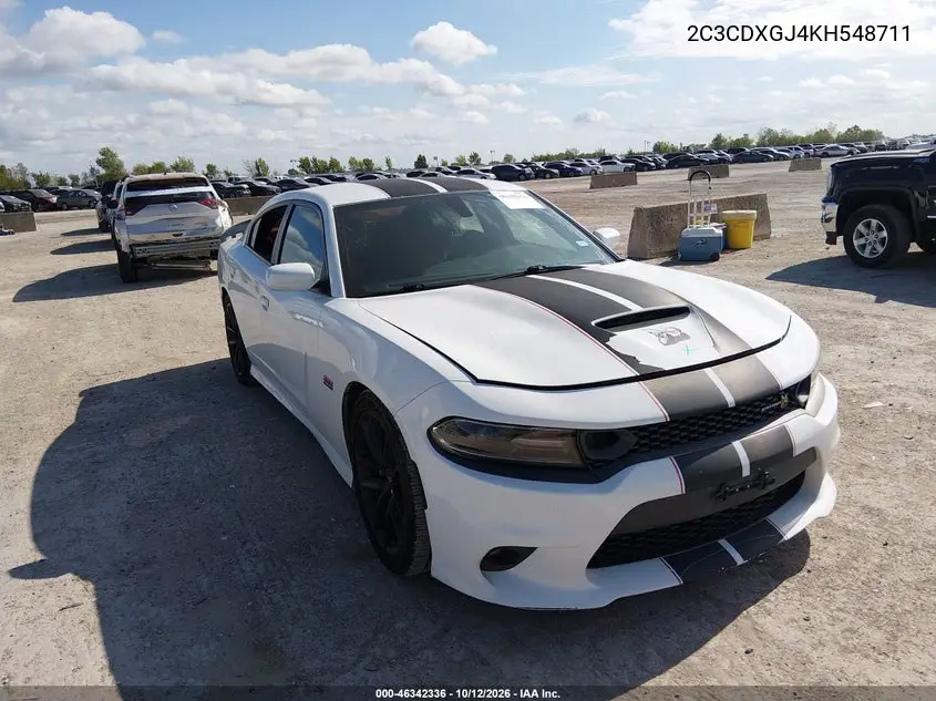 DODGE CHARGER 2019, VIN 2C3CDXGJ4KH548711