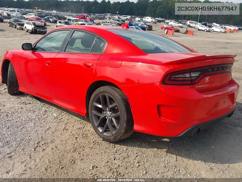 2019 DODGE CHARGER VIN 2C3CDXHG5KH677947 — фото 3