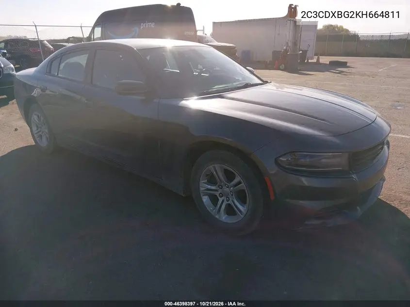 DODGE CHARGER 2019, VIN 2C3CDXBG2KH664811