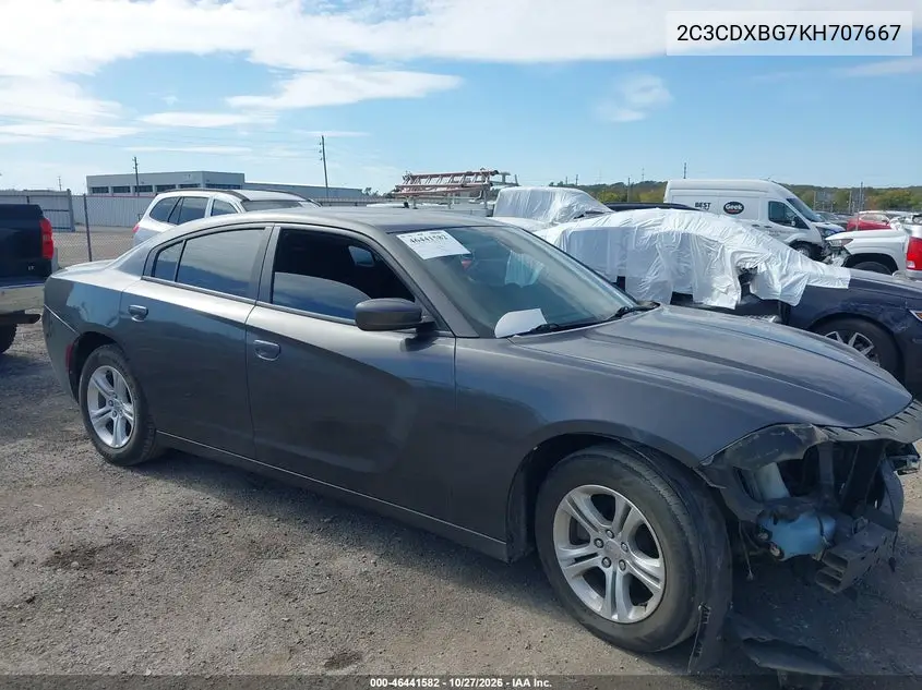 DODGE CHARGER 2019, VIN 2C3CDXBG7KH707667