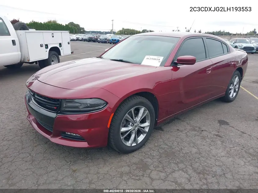 2020 DODGE CHARGER VIN 2C3CDXJG2LH193553 — фото 2