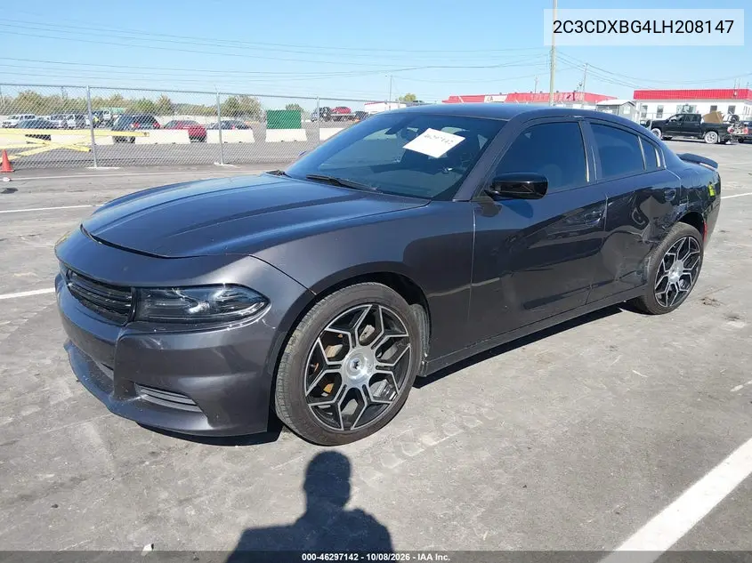2020 DODGE CHARGER VIN 2C3CDXBG4LH208147 — фото 2