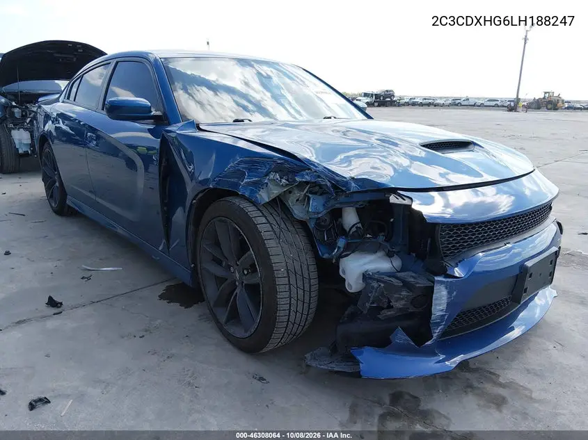 DODGE CHARGER 2020, VIN 2C3CDXHG6LH188247