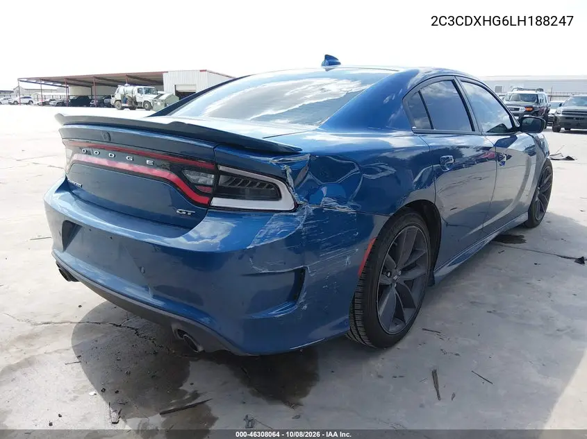 2020 DODGE CHARGER VIN 2C3CDXHG6LH188247 — фото 4