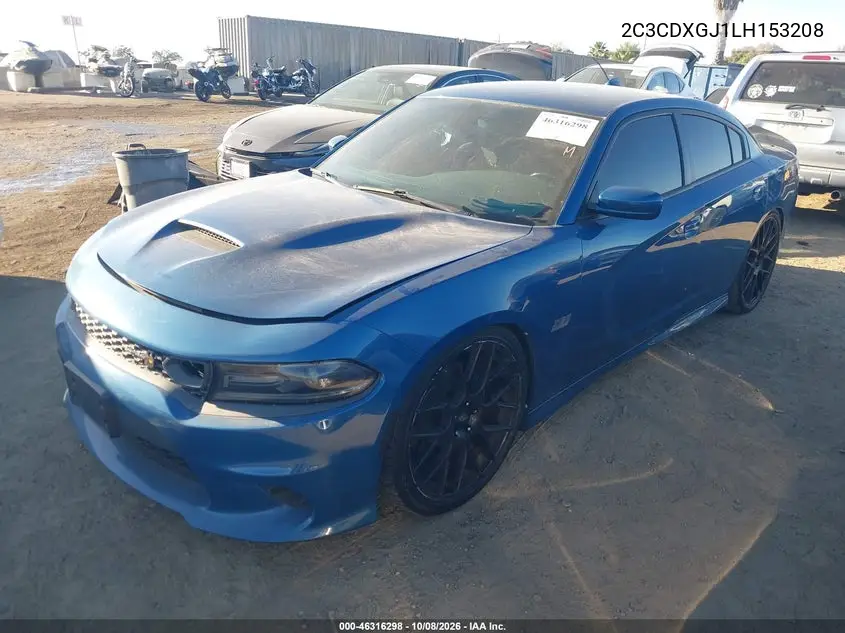 2020 DODGE CHARGER VIN 2C3CDXGJ1LH153208 — фото 2