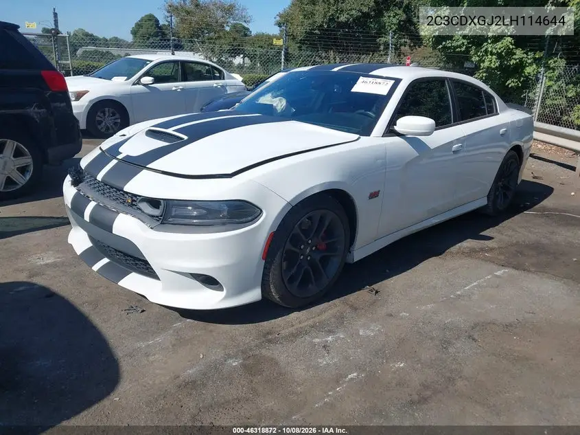 2020 DODGE CHARGER VIN 2C3CDXGJ2LH114644 — фото 2