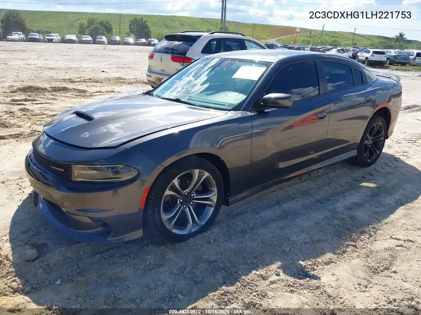 2020 DODGE CHARGER VIN 2C3CDXHG1LH221753 — фото 2