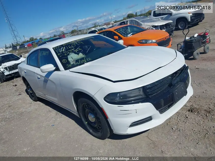 DODGE CHARGER 2021, VIN 2C3CDXKG8MH640418