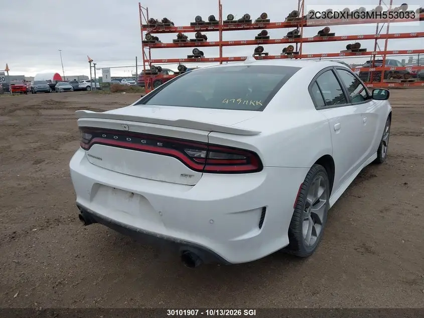 2021 DODGE CHARGER VIN 2C3CDXHG3MH553033 — фото 4