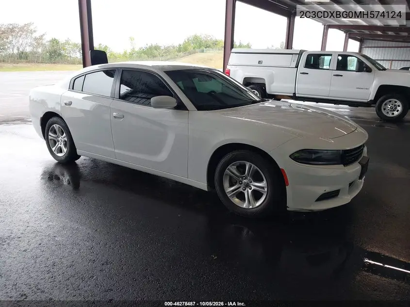 DODGE CHARGER 2021, VIN 2C3CDXBG0MH574124