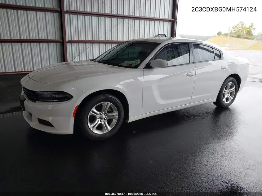 2021 DODGE CHARGER VIN 2C3CDXBG0MH574124 — фото 2