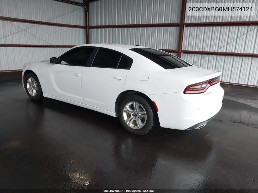 2021 DODGE CHARGER VIN 2C3CDXBG0MH574124 — фото 3