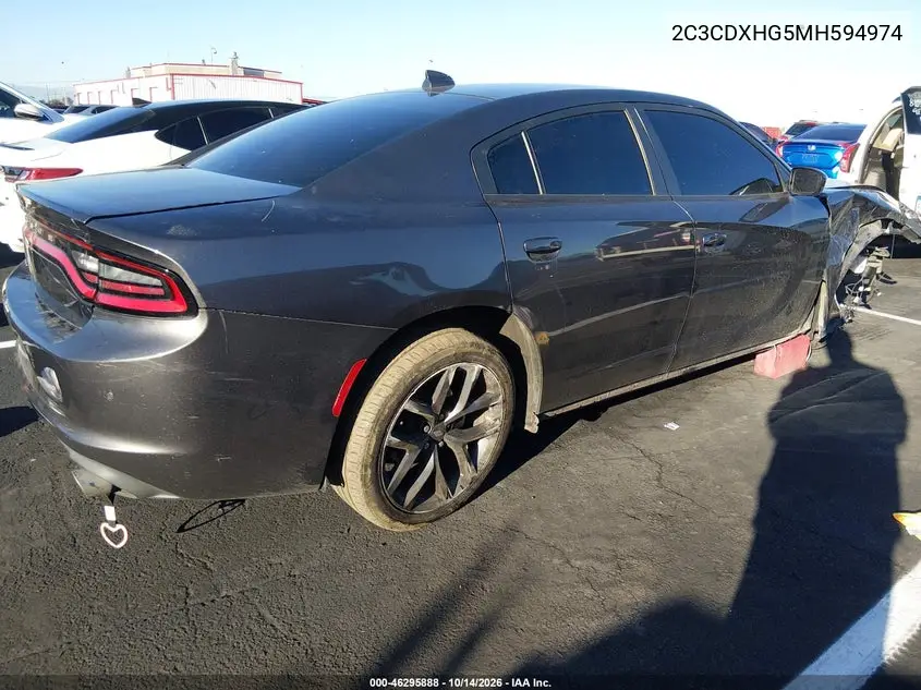 2021 DODGE CHARGER VIN 2C3CDXHG5MH594974 — фото 4