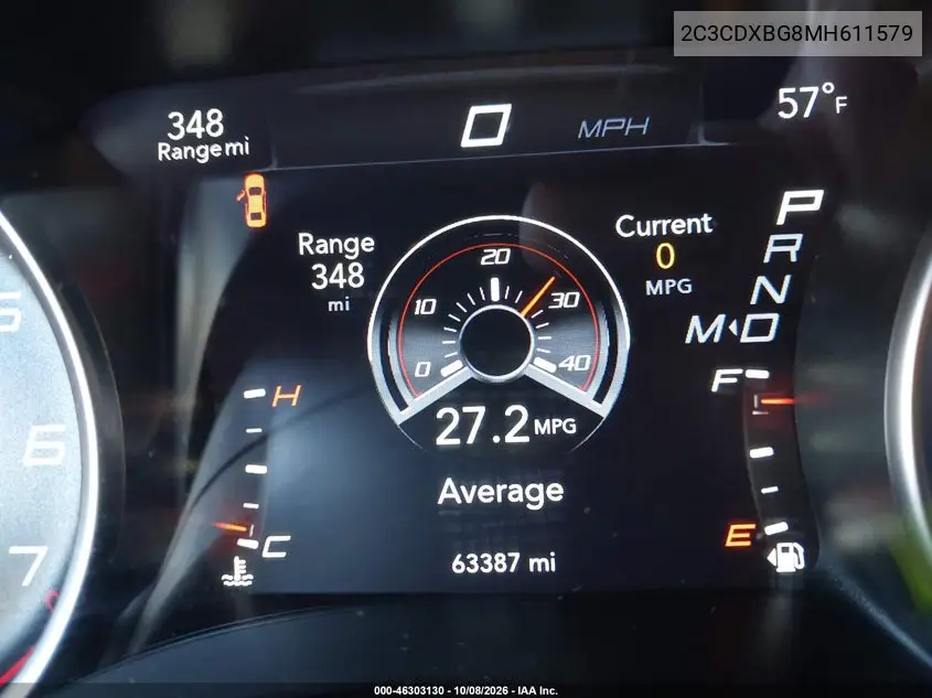 2021 DODGE CHARGER VIN 2C3CDXBG8MH611579 — фото 20
