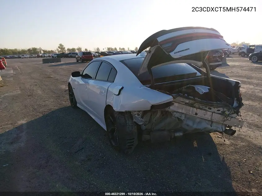 2021 DODGE CHARGER VIN 2C3CDXCT5MH574471 — фото 3