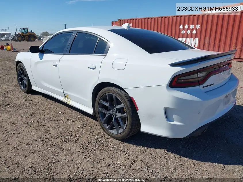 2021 DODGE CHARGER VIN 2C3CDXHG1MH666933 — фото 3