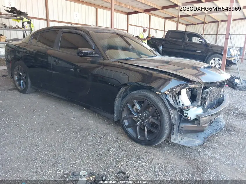 DODGE CHARGER 2021, VIN 2C3CDXHG6MH643969
