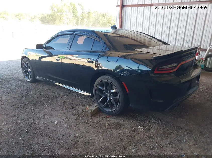 2021 DODGE CHARGER VIN 2C3CDXHG6MH643969 — фото 3
