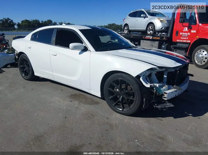 DODGE CHARGER 2021, VIN 2C3CDXBG8MH525110