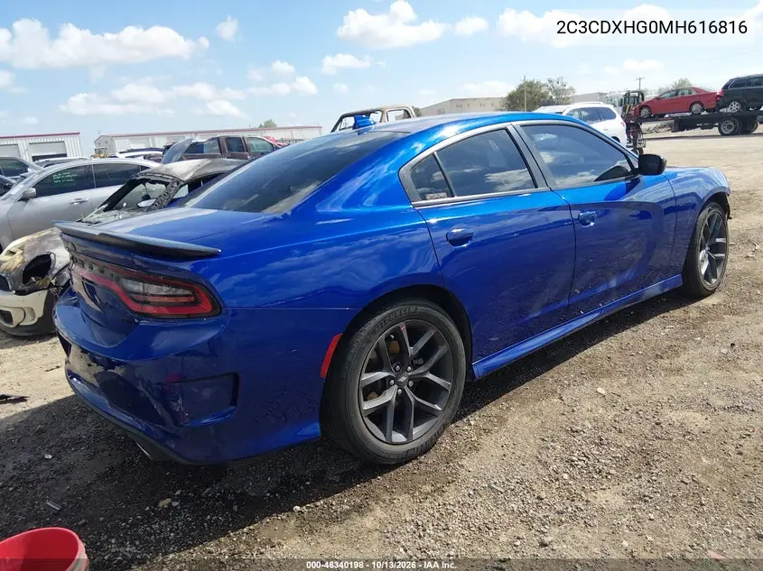 2021 DODGE CHARGER VIN 2C3CDXHG0MH616816 — фото 4