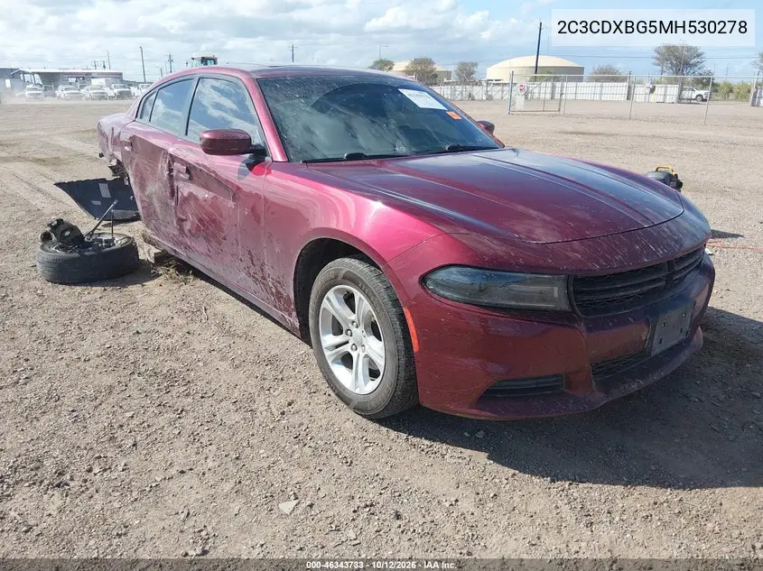 DODGE CHARGER 2021, VIN 2C3CDXBG5MH530278