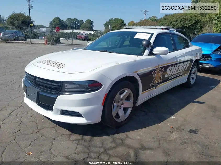 2021 DODGE CHARGER VIN 2C3CDXAT6MH532250 — фото 2
