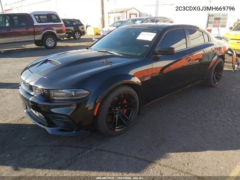 2021 DODGE CHARGER VIN 2C3CDXGJ3MH669796 — фото 2
