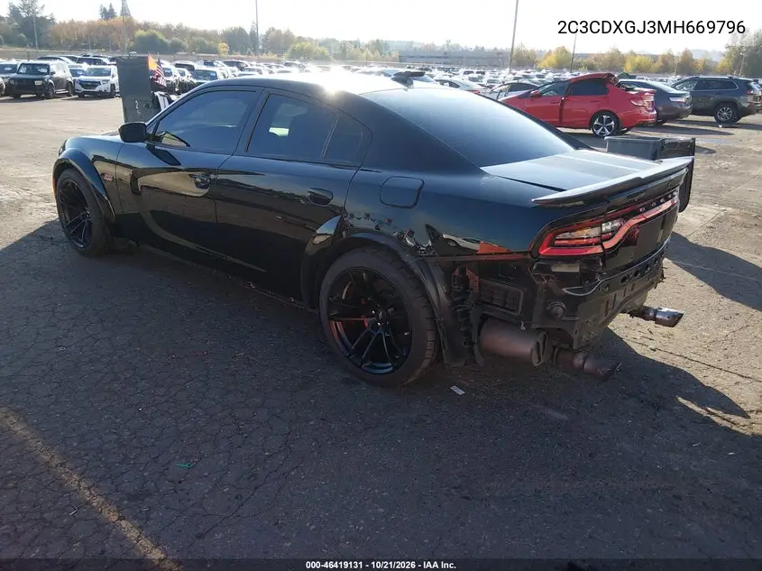 2021 DODGE CHARGER VIN 2C3CDXGJ3MH669796 — фото 3